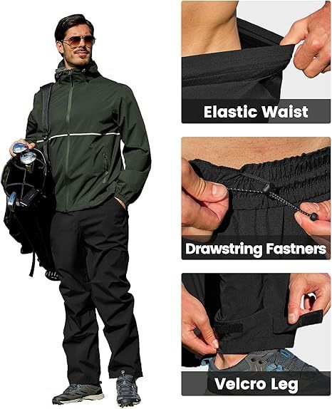 Men's Waterproof Breathable Packable Rainwear-CUMRS05414