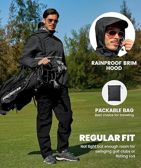 Men's Waterproof Breathable Packable Rainwear-CUMRS05414