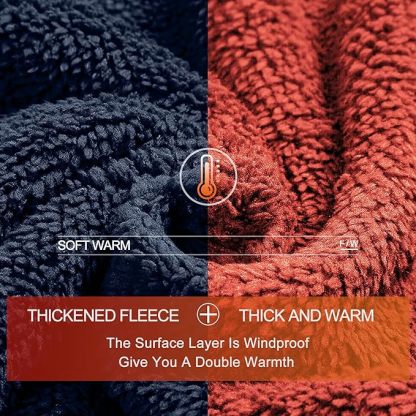 IGEEKWELL Men's Winter Hoodies Full Zip Up Fleece Sherpa Lined Heavyweight Jacket-ZITY0652|Swisswell