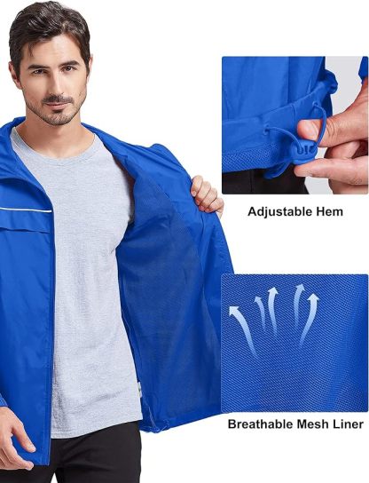 IGEEKWELL Men's Waterproof Lightweight Windbreaker Hooded Rain Jacket for Hiking-CFMNY00001|Swisswell