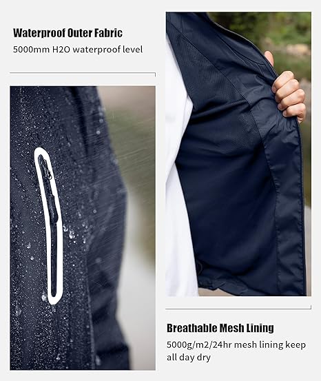Men's Waterproof Lightweight  Outdoor Rainwear-TUMRS00209