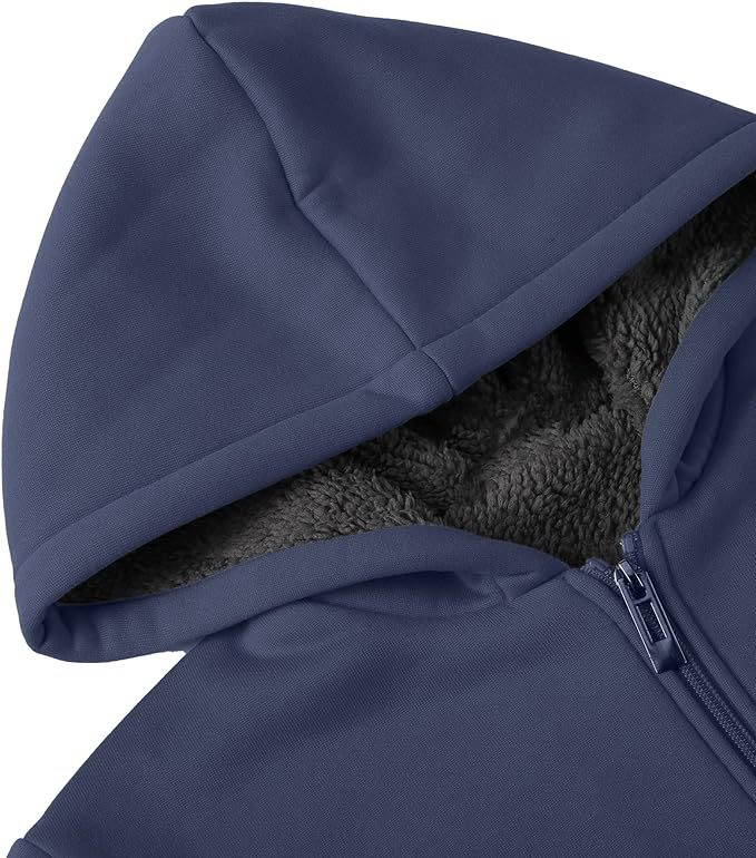 IGEEKWELL Men's Winter Hoodies Full Zip Up Fleece Sherpa Lined Heavyweight Jacket-ZITY0652|Swisswell