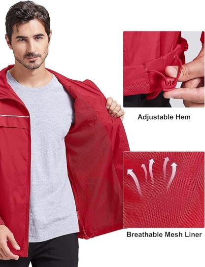 IGEEKWELL Men's Waterproof Lightweight Windbreaker Hooded Rain Jacket for Hiking-CFMNY00001|Swisswell