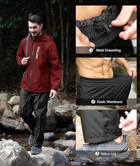 Men's Waterproof Lightweight  Outdoor Rainwear-TUMRS00209