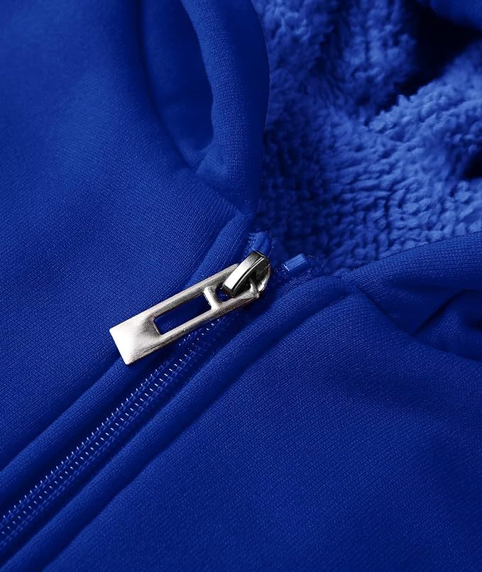 IGEEKWELL Men's Winter Hoodies Full Zip Up Fleece Sherpa Lined Heavyweight Jacket-ZITY0652|Swisswell