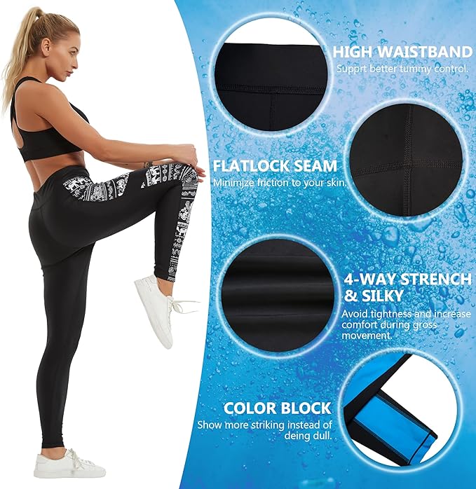 IGEEKWELL Women's Surfing Leggings Swimming Tights Rash Guard Water Wetsuit-CUWSL02643|Swisswell