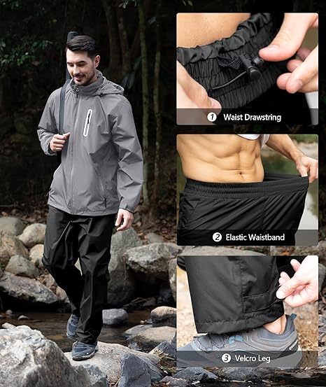 Men's Waterproof Lightweight  Outdoor Rainwear-TUMRS00209