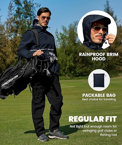 Men's Waterproof Breathable Packable Rainwear-CUMRS05414