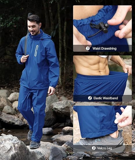 Men's Waterproof Lightweight  Outdoor Rainwear-TUMRS00209