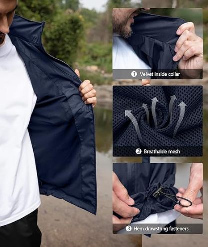 Men's Waterproof Lightweight  Outdoor Rainwear-TUMRS00209