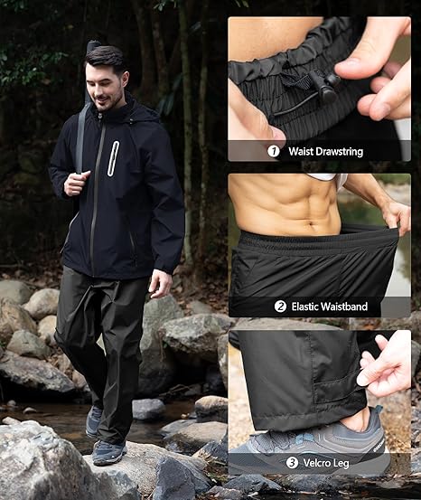 Men's Waterproof Lightweight  Outdoor Rainwear-TUMRS00209