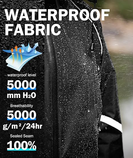 Men's Waterproof Lightweight Hooded Rainsuit-TUMRS05175