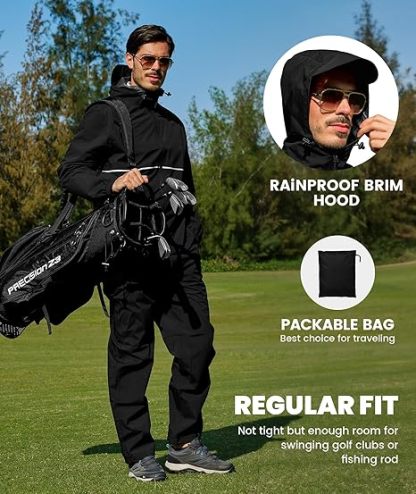 Men's Waterproof Breathable Packable Rainwear-CUMRS05414