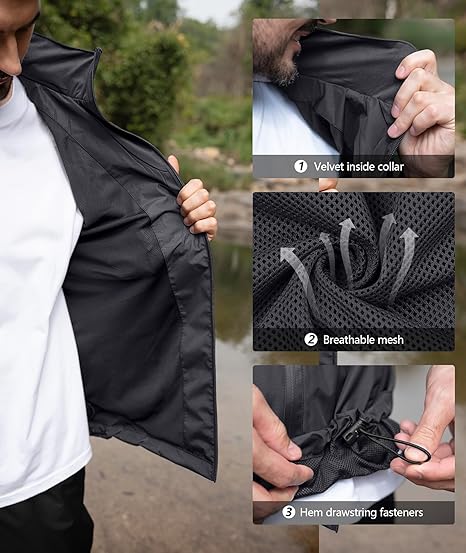 Men's Waterproof Lightweight  Outdoor Rainwear-TUMRS00209