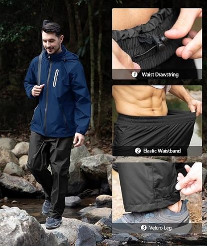 Men's Waterproof Lightweight  Outdoor Rainwear-TUMRS00209