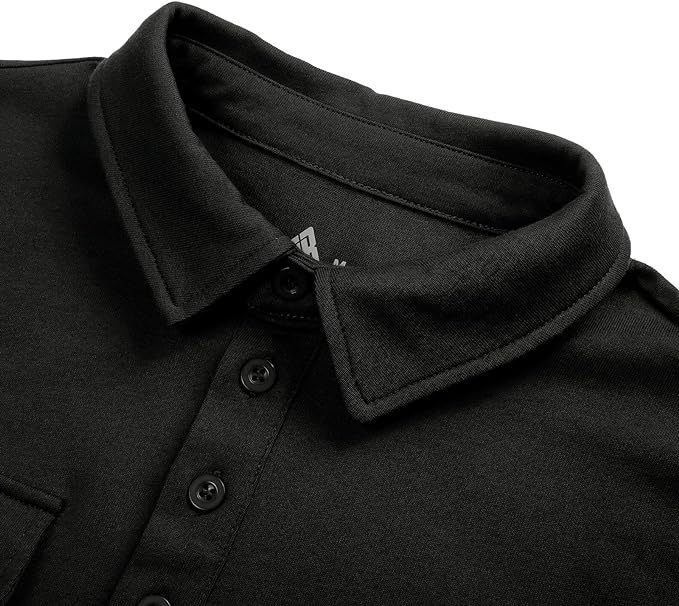 IGEEKWELL Men's Golf Regular Fit Polo Shirt Short Sleeve Double Pocket Summer Solid Tee Shirts-APOH700112|Swisswell