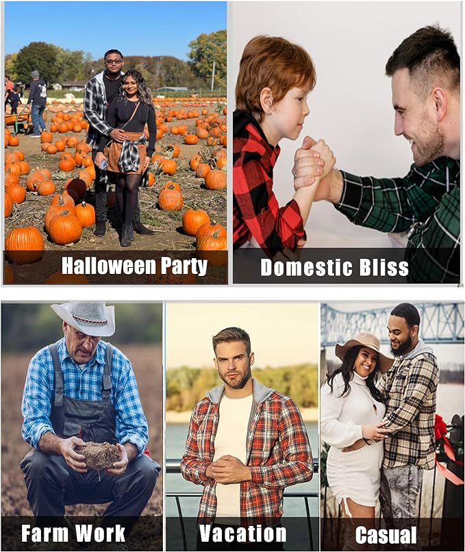 IGEEKWELL Men's Flannel Cotton Long Sleeve Casual Button Down Fleece Shirts with 2 Pockets-CFMMX20000|Swisswell