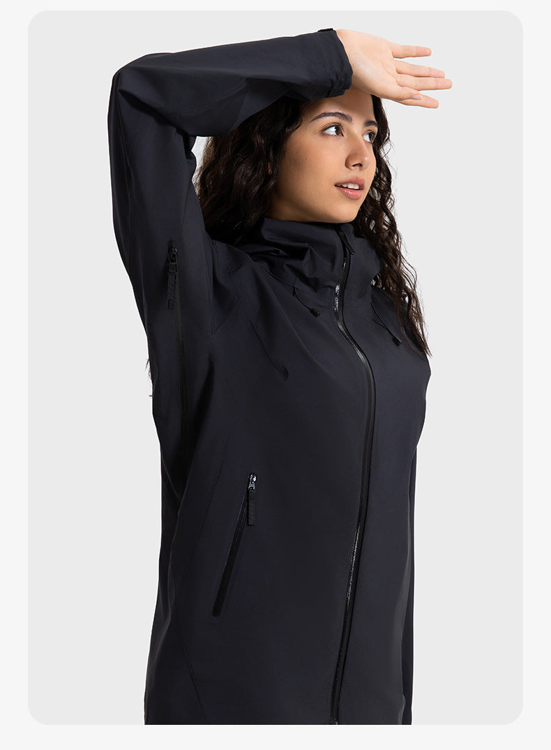 SWISSWELL Women′s Hooded Hard-Shell Waterproof Windproof Fishing Hiking Jacket-DAW043|Swisswell