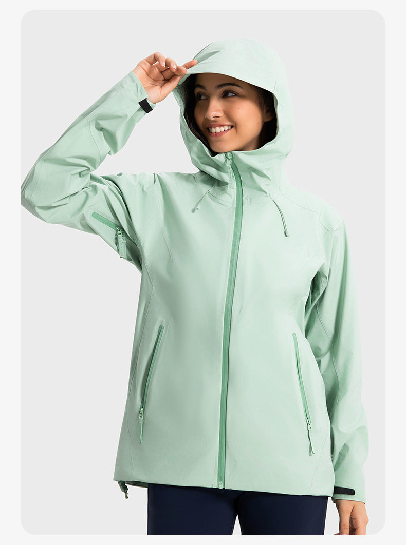 SWISSWELL Women′s Hooded Hard-Shell Waterproof Windproof Fishing Hiking Jacket-DAW043|Swisswell