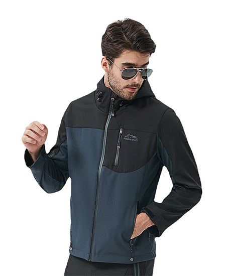SWISSWELL Men Fashionable Color Matching Soft Shell Outdoor Windproof Jacket -ZPK010368|Swisswell