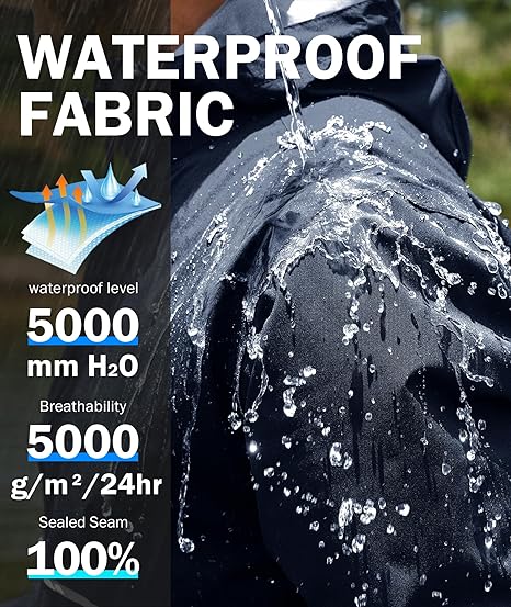 Men's Waterproof Breathable Packable Rainwear-CUMRS05414