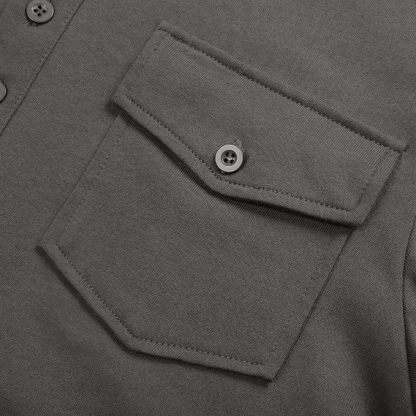 IGEEKWELL Men's Golf Regular Fit Polo Shirt Short Sleeve Double Pocket Summer Solid Tee Shirts-APOH700112|Swisswell