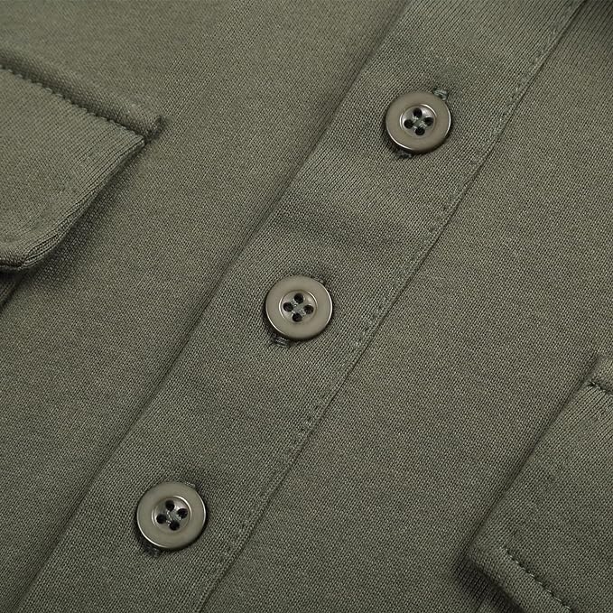 IGEEKWELL Men's Golf Regular Fit Polo Shirt Short Sleeve Double Pocket Summer Solid Tee Shirts-APOH700112|Swisswell