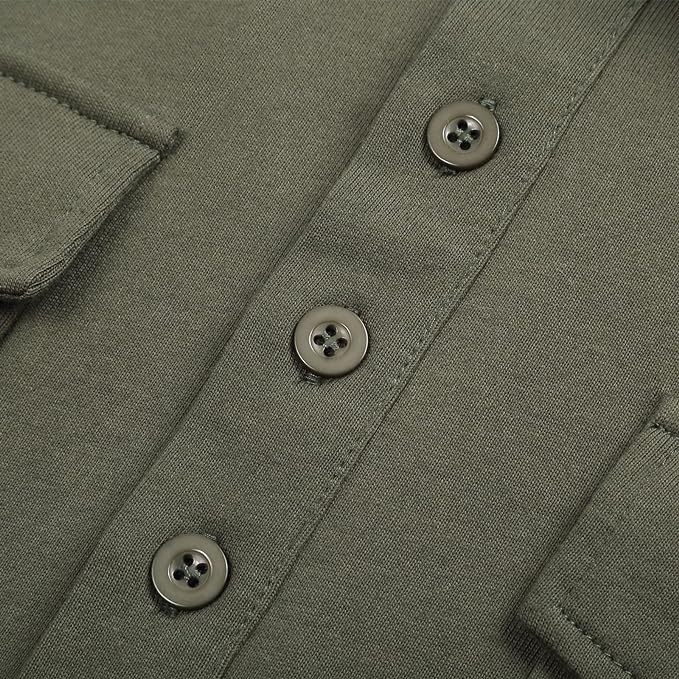 IGEEKWELL Men's Golf Regular Fit Polo Shirt Short Sleeve Double Pocket Summer Solid Tee Shirts-APOH700112|Swisswell