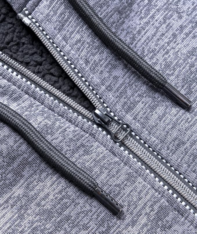 IGEEKWELL Men's Winter Hoodies Full Zip Up Fleece Sherpa Lined Heavyweight Jacket-ZITY0652|Swisswell