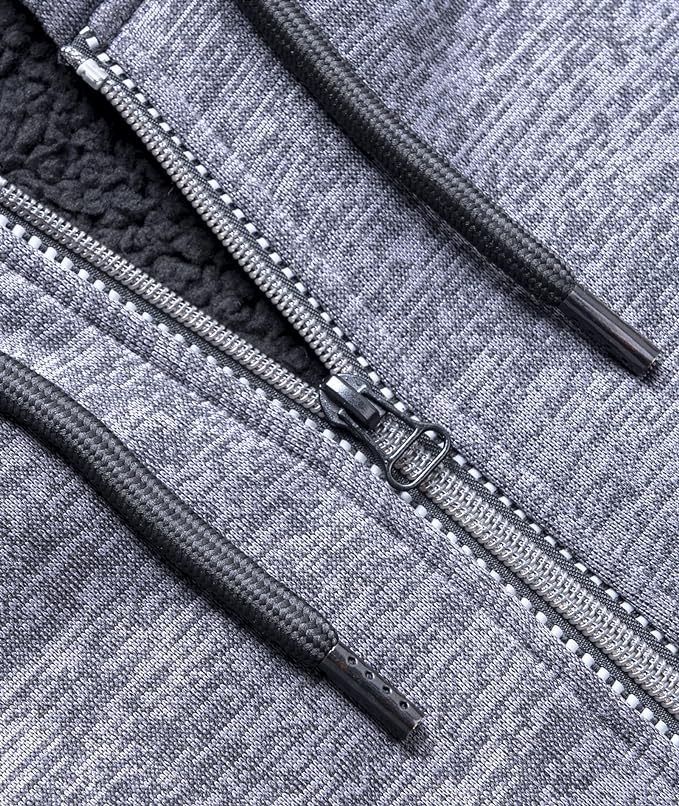 IGEEKWELL Men's Winter Hoodies Full Zip Up Fleece Sherpa Lined Heavyweight Jacket-ZITY0652|Swisswell