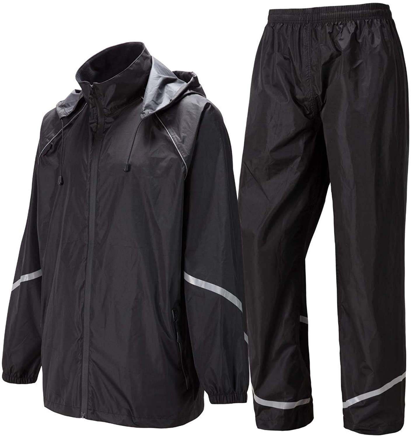 SWISSWELL Men's Windbreaker Rain Jacket Lightweight Hooded Raincoat -ZPK006301|Swisswell