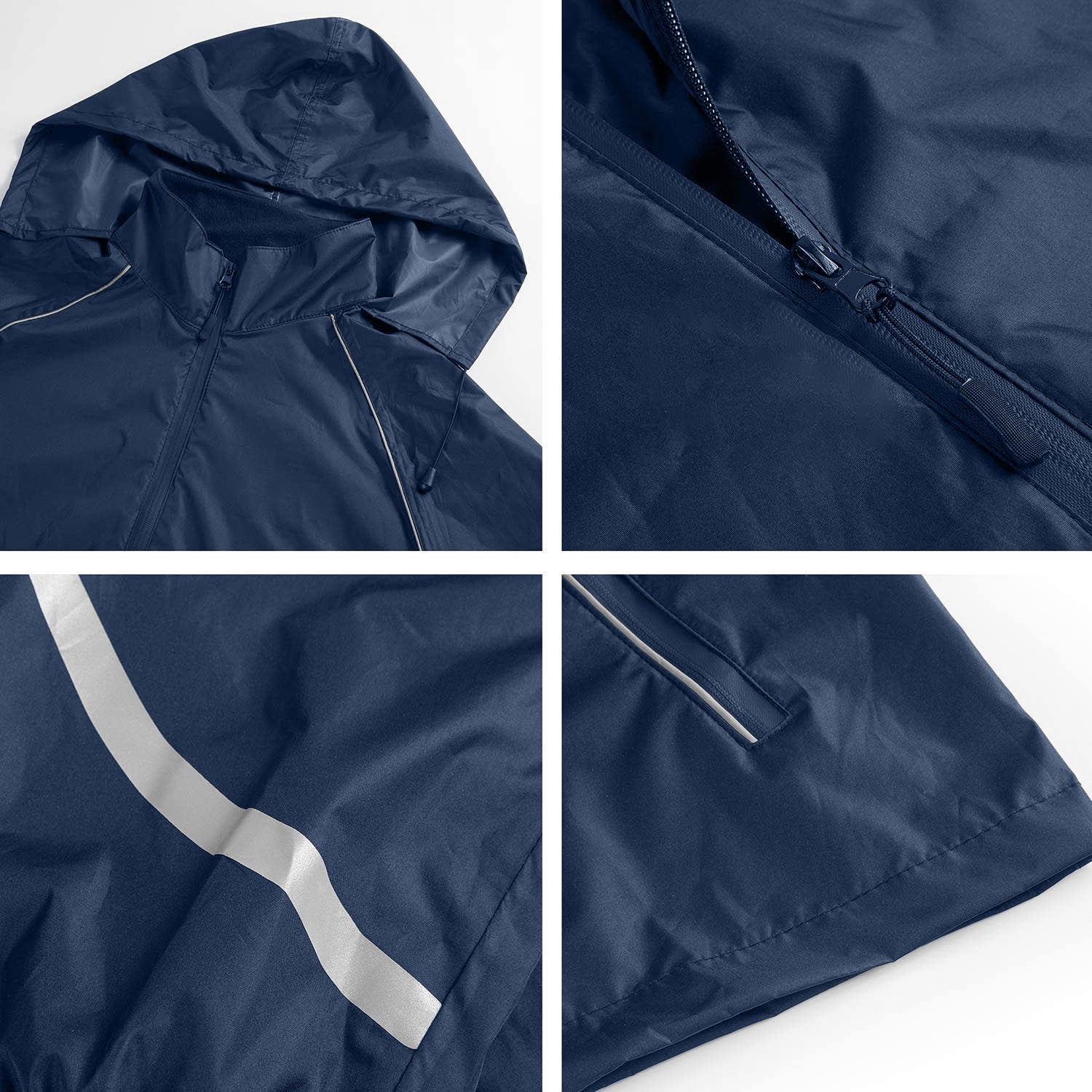 SWISSWELL Men's Windbreaker Rain Jacket Lightweight Hooded Raincoat -ZPK006301|Swisswell