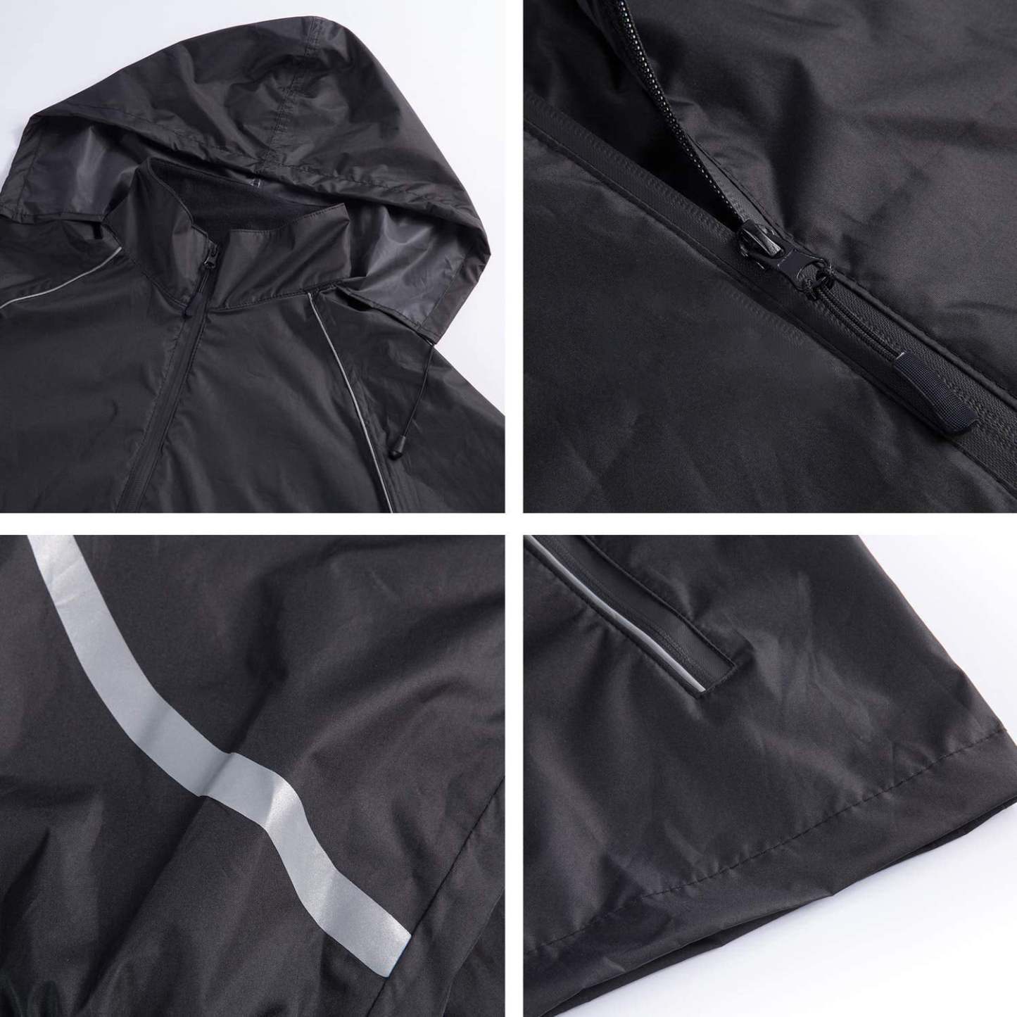 SWISSWELL Men's Windbreaker Rain Jacket Lightweight Hooded Raincoat -ZPK006301|Swisswell