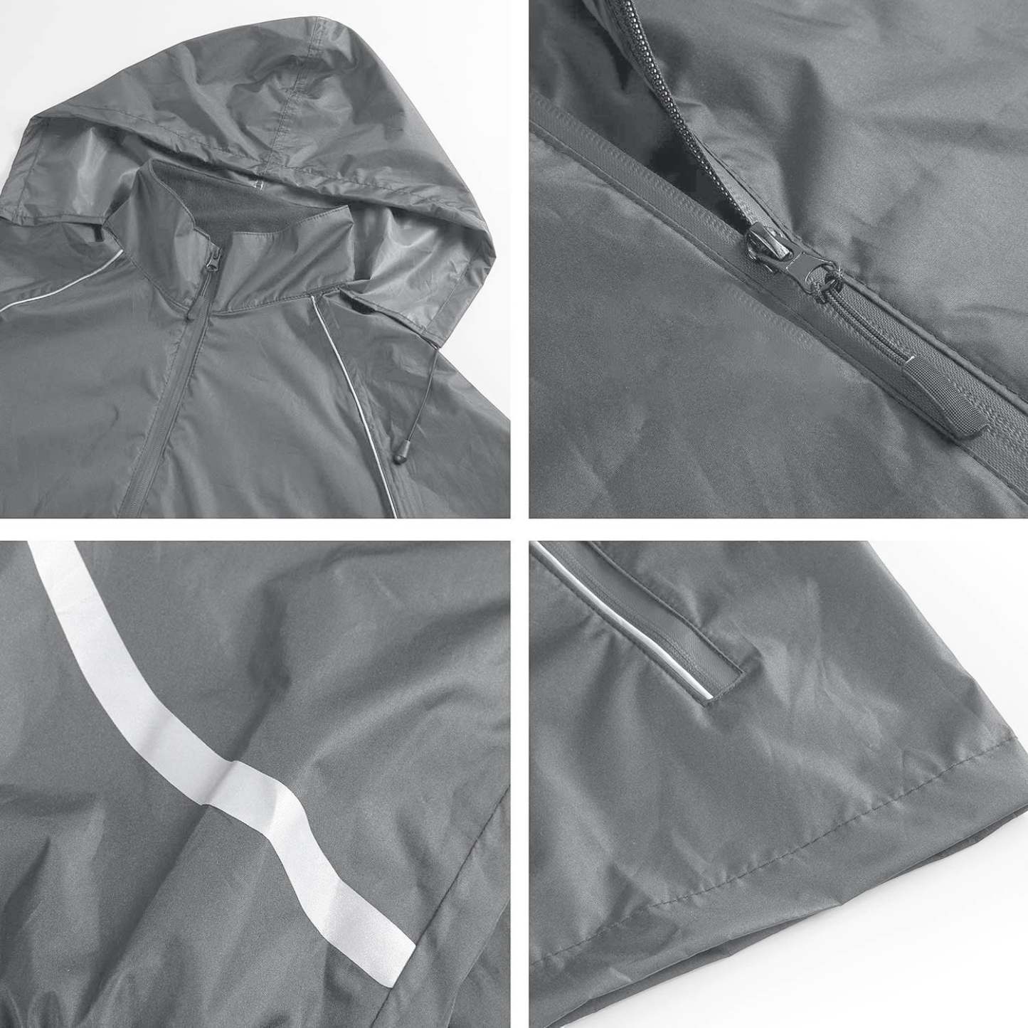 SWISSWELL Men's Windbreaker Rain Jacket Lightweight Hooded Raincoat -ZPK006301|Swisswell