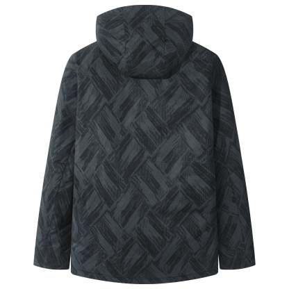 SWISSWELL Men's Seam-Sealed Overprint Hooded Waterproof skiing Jacket-SH-M-1123|Swisswell