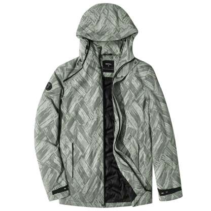 SWISSWELL Men's Seam-Sealed Overprint Hooded Waterproof skiing Jacket-SH-M-1123|Swisswell