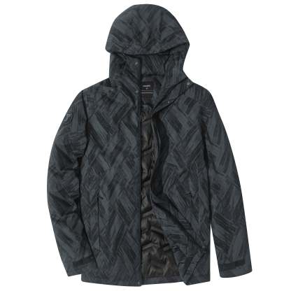 SWISSWELL Men's Seam-Sealed Overprint Hooded Waterproof skiing Jacket-SH-M-1123|Swisswell