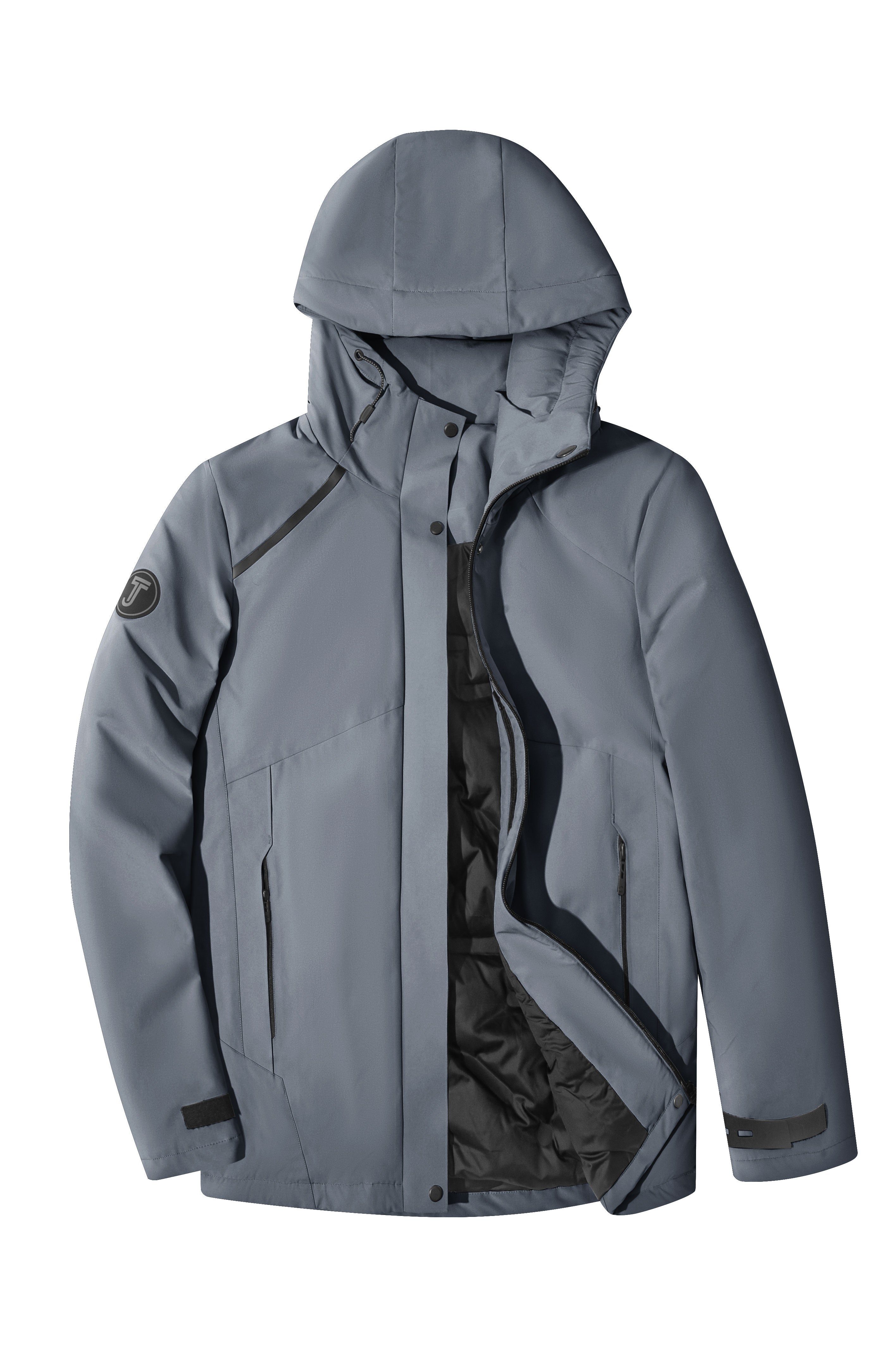SWISSWELL Mens Seam-Sealed Solid Padded full Zipper with Pocket Jacket -SH-M-1122|Swisswell