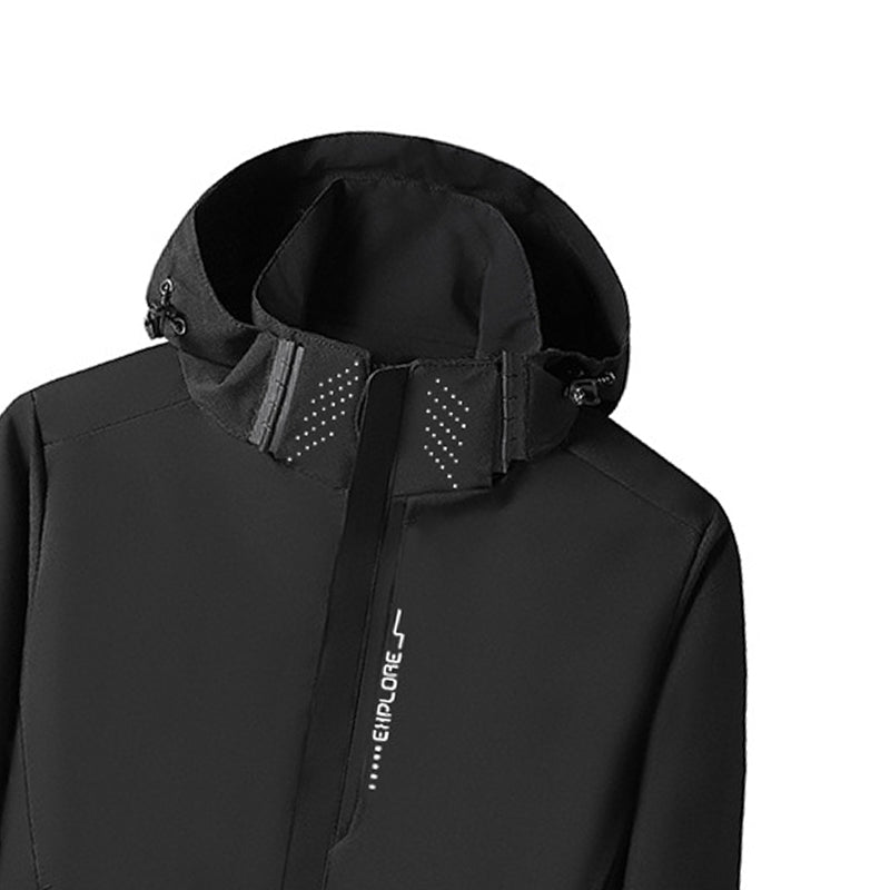 SWISSWELL Men's Thin Hooded Waterproof Long Sleeved Zip Up Jackets-ZPK002539|Swisswell