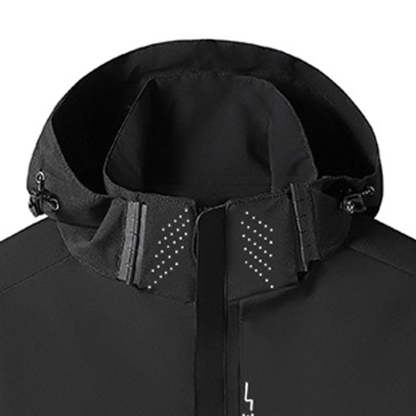SWISSWELL Men's Thin Hooded Waterproof Long Sleeved Zip Up Jackets-ZPK002539|Swisswell