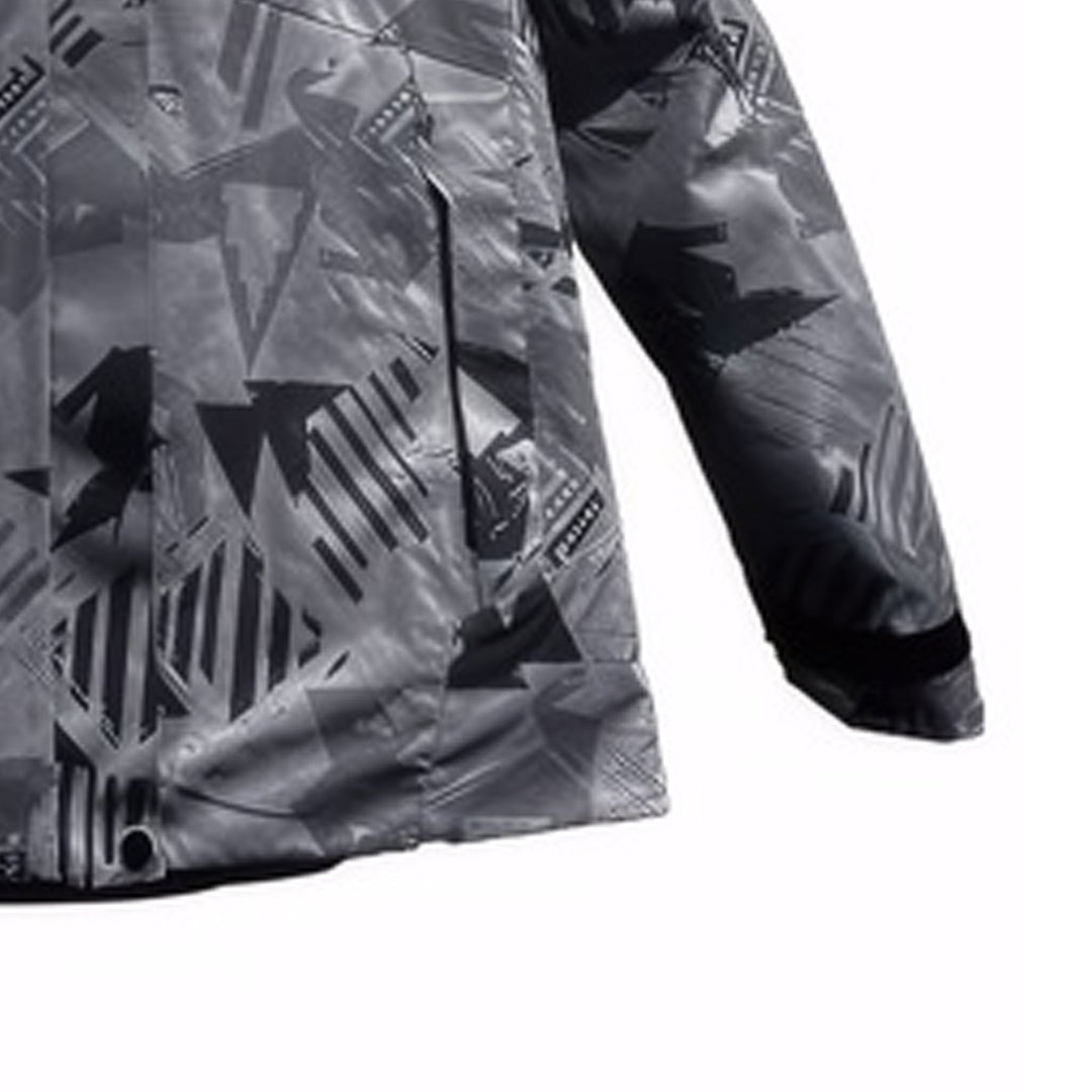 SWISSWELL Men's Seam-Sealed Overprint Hooded Waterproof skiing Jacket-SH-M-1123|Swisswell