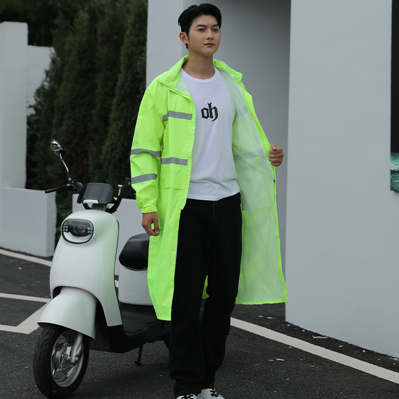 Men's Full Zipper Waterproof One Piece Raincoat-DUMRS06445