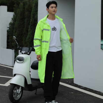 Men's Full Zipper Waterproof One Piece Raincoat-DUMRS06445