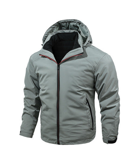 SWISSWELL Men's Casual Fleece Lined Waterproof Windproof Detachable Hooded Jacket -ZPK010361|Swisswell