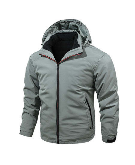 SWISSWELL Men's Casual Fleece Lined Waterproof Windproof Detachable Hooded Jacket -ZPK010361|Swisswell