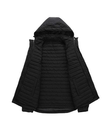 SWISSWELL Men's Casual Fleece Lined Waterproof Windproof Detachable Hooded Jacket -ZPK010361|Swisswell