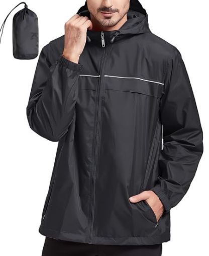 IGEEKWELL Men's Waterproof Lightweight Windbreaker Hooded Rain Jacket for Hiking-CFMNY00001|Swisswell