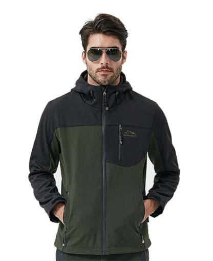 SWISSWELL Men Fashionable Color Matching Soft Shell Outdoor Windproof Jacket -ZPK010368|Swisswell