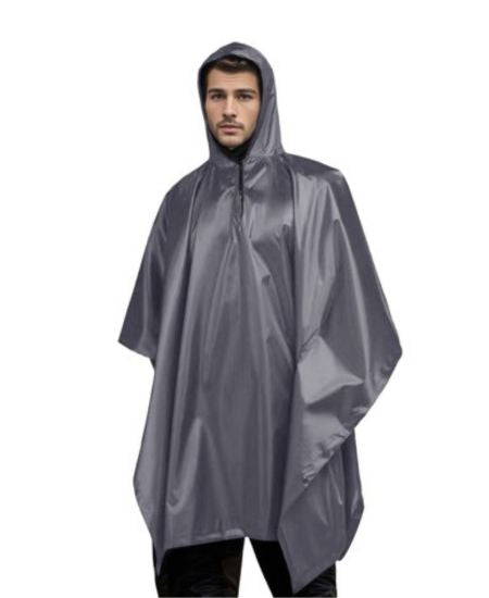 SWISSWELL Mens  Shirt Jackets Adult Poncho Style Rain Long Poncho Coat -ZPK000807|Swisswell