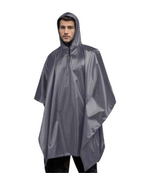 SWISSWELL Mens Shirt Jackets Adult Poncho Style Rain Long Poncho Coat -ZPK000807|Swisswell